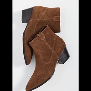 Villa Rouge Suede Cognac Willie Western Boot 8.5